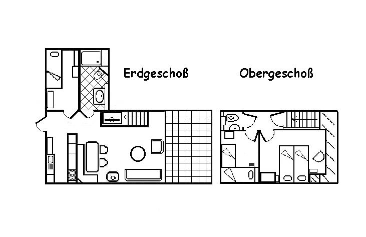 Der Grundriss der Ferienwohnung